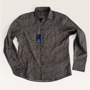 Apt 9 Mens Premier Flex Performance Slim Fit Untucked Button Down Shirt Medium